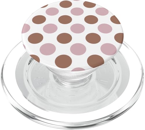 Mokka Mousse Hellbraun Gelato Mauve Pastell Polka Dots PopSockets PopGrip für MagSafe von Coquette Aesthetic
