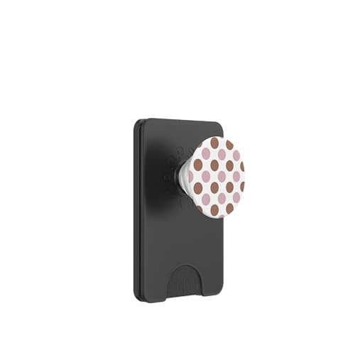 Mokka Mousse Hellbraun Gelato Mauve Pastell Polka Dots PopSockets PopWallet für MagSafe von Coquette Aesthetic