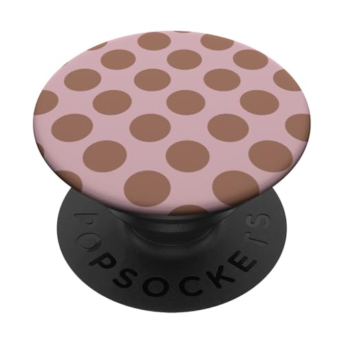 Mokka Mousse Hellbraun Polka Dots Gelato Mauve Pastell PopSockets Klebender PopGrip von Coquette Aesthetic