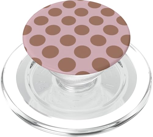 Mokka Mousse Hellbraun Polka Dots Gelato Mauve Pastell PopSockets PopGrip für MagSafe von Coquette Aesthetic
