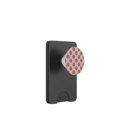 Mokka Mousse Hellbraun Polka Dots Gelato Mauve Pastell PopSockets PopWallet für MagSafe von Coquette Aesthetic