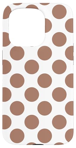 Mokka-Mousse hellbraun gepunktet weiße Farben Hülle für iPhone 15 Pro von Coquette Aesthetic