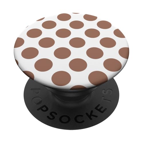 Mokka-Mousse hellbraun gepunktet weiße Farben PopSockets Klebender PopGrip von Coquette Aesthetic