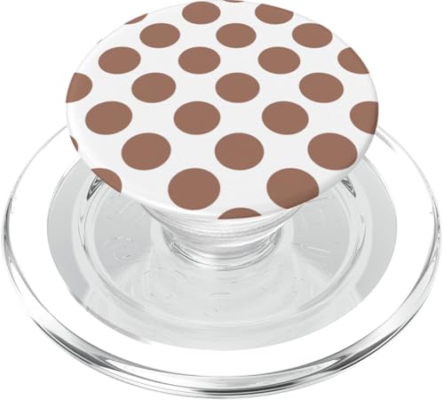 Mokka-Mousse hellbraun gepunktet weiße Farben PopSockets PopGrip für MagSafe von Coquette Aesthetic