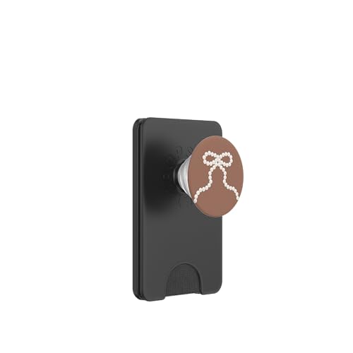 Mokkafarbene Mousse-Perlenschleife, hellbraun PopSockets PopWallet für MagSafe Mokkafarbene Mousse-Perlenschleife, hellbraun PopSockets PopWallet für MagSafe von Coquette Aesthetic