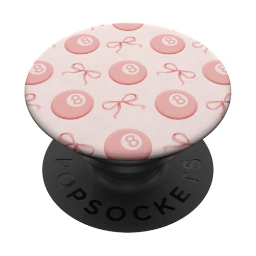 Rosa 8 Kugelschleifenmuster PopSockets Klebender PopGrip von Coquette Aesthetic