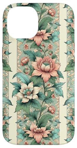 Rosa Grün Creme Farben Floral Chinoiserie Toile Muster Hülle für iPhone 14 von Coquette Aesthetic