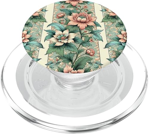 Rosa Grün Creme Farben Floral Chinoiserie Toile Muster PopSockets PopGrip für MagSafe von Coquette Aesthetic
