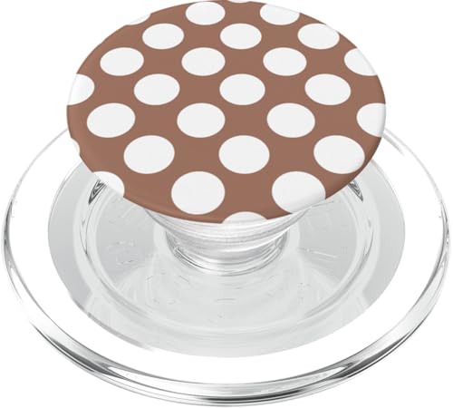 Weiße Tupfen, Mokka-Mousse, hellbraune Farben PopSockets PopGrip für MagSafe Weiße Tupfen, Mokka-Mousse, hellbraune Farben PopSockets PopGrip für MagSafe von Coquette Aesthetic