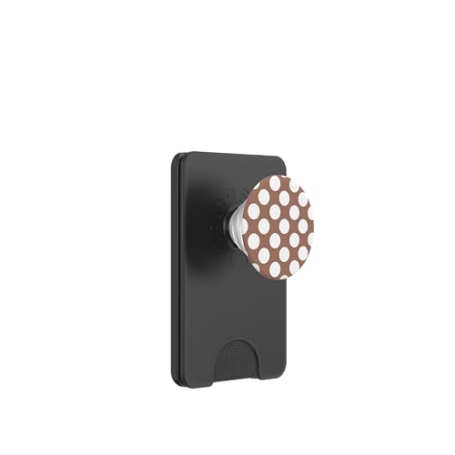 Weiße Tupfen, Mokka-Mousse, hellbraune Farben PopSockets PopWallet für MagSafe von Coquette Aesthetic