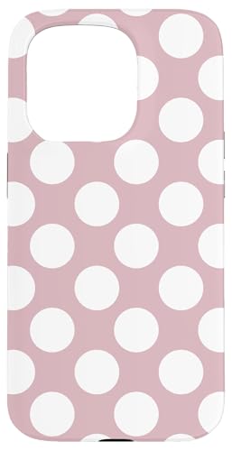 Weiße Tupfen Gelato Mauve Pastellfarben Hülle für iPhone 15 Pro von Coquette Aesthetic