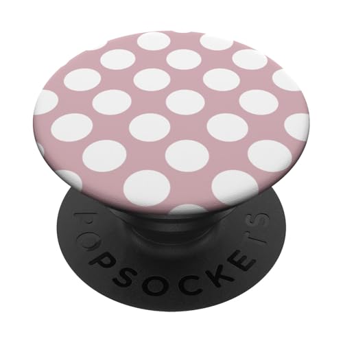 Weiße Tupfen Gelato Mauve Pastellfarben PopSockets Klebender PopGrip von Coquette Aesthetic