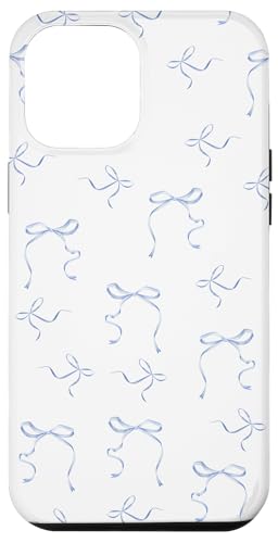 Hülle für iPhone 12 Pro Max Zierliche Schleifen Kokette Blau Bänder Schleifen Aquarell Mädchen von Coquette Blue Ribbons Bows Flowers Watercolor Girl