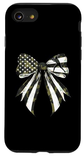 Baseballspieler 4. Juli USA Amerikanische Flagge Camo Kokette Hülle für iPhone SE (2020) / 7 / 8 von Coquette Bow 4th of July US Flag Patriotic Gifts