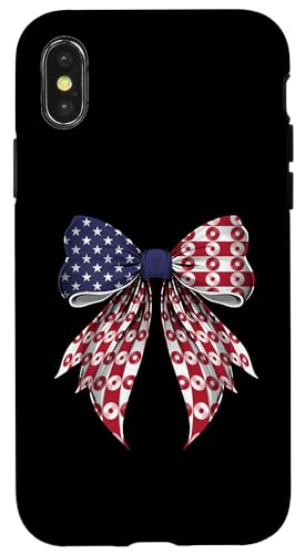 Vinyl-Schallplatte 4. Juli USA Amerikanische Flagge Patriotisches Mädchen Hülle für iPhone X/XS Vinyl-Schallplatte 4. Juli USA Amerikanische Flagge Patriotisches Mädchen Hülle für iPhone X/XS von Coquette Bow 4th of July US Flag Patriotic Gifts