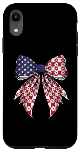 Vinyl-Schallplatte 4. Juli USA Amerikanische Flagge Patriotisches Mädchen Hülle für iPhone XR von Coquette Bow 4th of July US Flag Patriotic Gifts