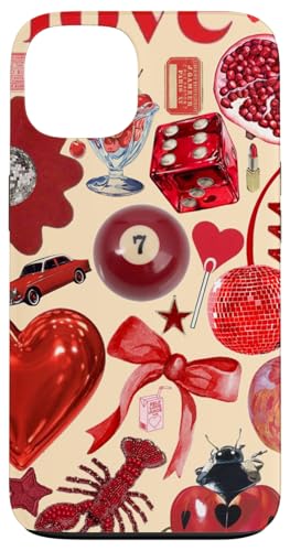 Hülle für iPhone 13 Discokugel mit roter Schleife und Herz, Vintage-Stil Hülle für iPhone 13 Discokugel mit roter Schleife und Herz, Vintage-Stil von Coquette Red Bow cute Vintage Love
