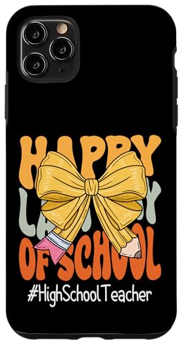 Gymnasiallehrerin Happy Last Day of School Coquette Bow Hülle für iPhone 11 Pro Max Gymnasiallehrerin Happy Last Day of School Coquette Bow Hülle für iPhone 11 Pro Max von Coquette Teachers Apparel Co.