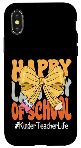 Kinder Lehrer Happy Last Day of School Kokette Schleife Hülle für iPhone X/XS Kinder Lehrer Happy Last Day of School Kokette Schleife Hülle für iPhone X/XS von Coquette Teachers Apparel Co.