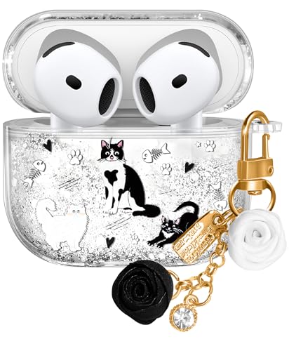 Coralogo Schutzhülle für Apple Airpods 4 – Frauen Mädchen Cute Girly Kawaii 4. Generation für Airpods Hüllen Cover Glitzer Flüssig Sparkle Katze Hartschale Schlüsselanhänger Funda Estuche Forro Para Coralogo Schutzhülle für Apple Airpods 4 – Frauen Mädchen Cute Girly Kawaii 4. Generation für Airpods Hüllen Cover Glitzer Flüssig Sparkle Katze Hartschale Schlüsselanhänger Funda Estuche Forro Para von Coralogo