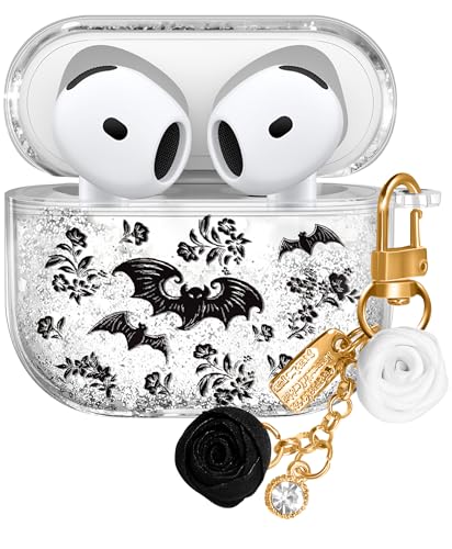 Coralogo Schutzhülle für Apple Airpods 4 – Frauen Mädchen Cute Girly Kawaii 4. Generation für Airpods-Hüllen Cover Glitzer Flüssigkeit Funkeln Fledermaus Hartschale Schlüsselanhänger Funda Estuche Coralogo Schutzhülle für Apple Airpods 4 – Frauen Mädchen Cute Girly Kawaii 4. Generation für Airpods-Hüllen Cover Glitzer Flüssigkeit Funkeln Fledermaus Hartschale Schlüsselanhänger Funda Estuche von Coralogo