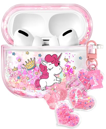 Coralogo Schutzhülle für Apple Airpods Pro 1/2 – Frauen und Mädchen, niedliches Kawaii für Airpods Pro 2. Generation, Glitzer, Flüssigkeit, Glitzer, Cartoon, Hartschale, Schlüsselanhänger, Funda Coralogo Schutzhülle für Apple Airpods Pro 1/2 – Frauen und Mädchen, niedliches Kawaii für Airpods Pro 2. Generation, Glitzer, Flüssigkeit, Glitzer, Cartoon, Hartschale, Schlüsselanhänger, Funda von Coralogo