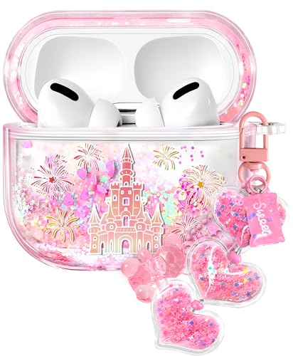 Coralogo Schutzhülle für Apple Airpods Pro 1/2 – Frauen und Mädchen, niedliches Kawaii für Airpods Pro 2. Generation, Glitzer, Flüssigkeit, Glitzer, Schloss, Hartschale, Schlüsselanhänger, Funda Coralogo Schutzhülle für Apple Airpods Pro 1/2 – Frauen und Mädchen, niedliches Kawaii für Airpods Pro 2. Generation, Glitzer, Flüssigkeit, Glitzer, Schloss, Hartschale, Schlüsselanhänger, Funda von Coralogo