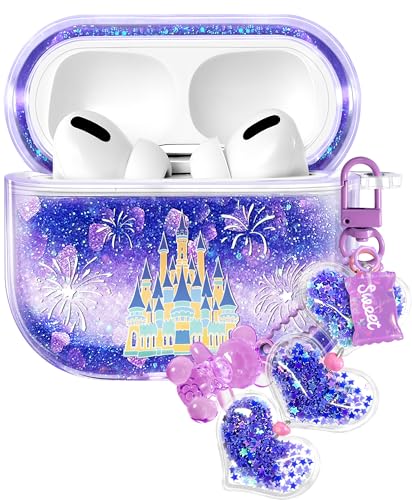Coralogo Schutzhülle für Apple Airpods Pro 1/2 – Frauen und Mädchen, niedliches Kawaii für Airpods Pro 2. Generation, Glitzer, flüssig, funkelnd, violett, Hartschale, Schlüsselanhänger, Funda Estuche Coralogo Schutzhülle für Apple Airpods Pro 1/2 – Frauen und Mädchen, niedliches Kawaii für Airpods Pro 2. Generation, Glitzer, flüssig, funkelnd, violett, Hartschale, Schlüsselanhänger, Funda Estuche von Coralogo