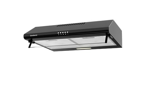 Corberó Dunstabzugshaube, 60 cm, Durchflussmenge 400 m³/h, 191,5 W, 3 Geschwindigkeiten, 2 Aluminiumfilter, Kohlefilter, Energieeffizienzklasse D, Schwarz Corberó Dunstabzugshaube, 60 cm, Durchflussmenge 400 m³/h, 191,5 W, 3 Geschwindigkeiten, 2 Aluminiumfilter, Kohlefilter, Energieeffizienzklasse D, Schwarz von Corbero