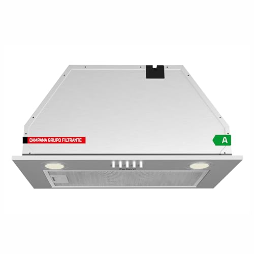 Corberó VENTOR5260X Filtergruppe, 52 cm, Durchflussmenge 600 m³/h, Farbe Edelstahl, 165 W, 3 Geschwindigkeiten, Aluminiumfilter, 3 Schichten, Kohlefilter, Energieeffizienz A Corberó VENTOR5260X Filtergruppe, 52 cm, Durchflussmenge 600 m³/h, Farbe Edelstahl, 165 W, 3 Geschwindigkeiten, Aluminiumfilter, 3 Schichten, Kohlefilter, Energieeffizienz A von Corbero