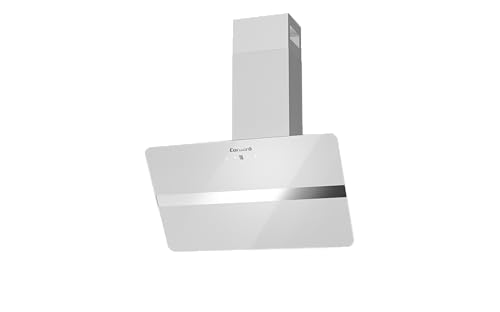 Corberó VICTORIA760W Dekorative Dunstabzugshaube, weißes Glas, 70 cm, 165 W, 3 Geschwindigkeiten, Touch-Steuerung, Durchfluss 594,2 m³/h, Farbe gehärtetes Glas, 1 x Aluminiumfilter, Carbon, Corberó VICTORIA760W Dekorative Dunstabzugshaube, weißes Glas, 70 cm, 165 W, 3 Geschwindigkeiten, Touch-Steuerung, Durchfluss 594,2 m³/h, Farbe gehärtetes Glas, 1 x Aluminiumfilter, Carbon, von Corbero