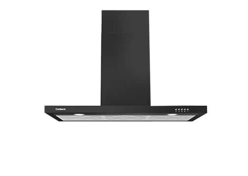 Corberó VOSTOK960B Dekorative Dunstabzugshaube, horizontal, schwarz, 90 cm, Drucktaste, Durchflussmenge 647,7 m³/h, 165 W, 3 Geschwindigkeiten, 3 x Aluminiumfilter, Kohlefilter, Energieeffizienz A Corberó VOSTOK960B Dekorative Dunstabzugshaube, horizontal, schwarz, 90 cm, Drucktaste, Durchflussmenge 647,7 m³/h, 165 W, 3 Geschwindigkeiten, 3 x Aluminiumfilter, Kohlefilter, Energieeffizienz A von Corbero