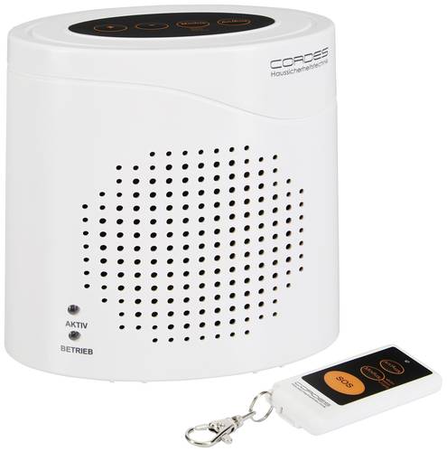 Cordes Haussicherheit Elektronischer Wachhund CC-2200 Weiß mit Fernbedienung 120 dB 002002 von Cordes Haussicherheit
