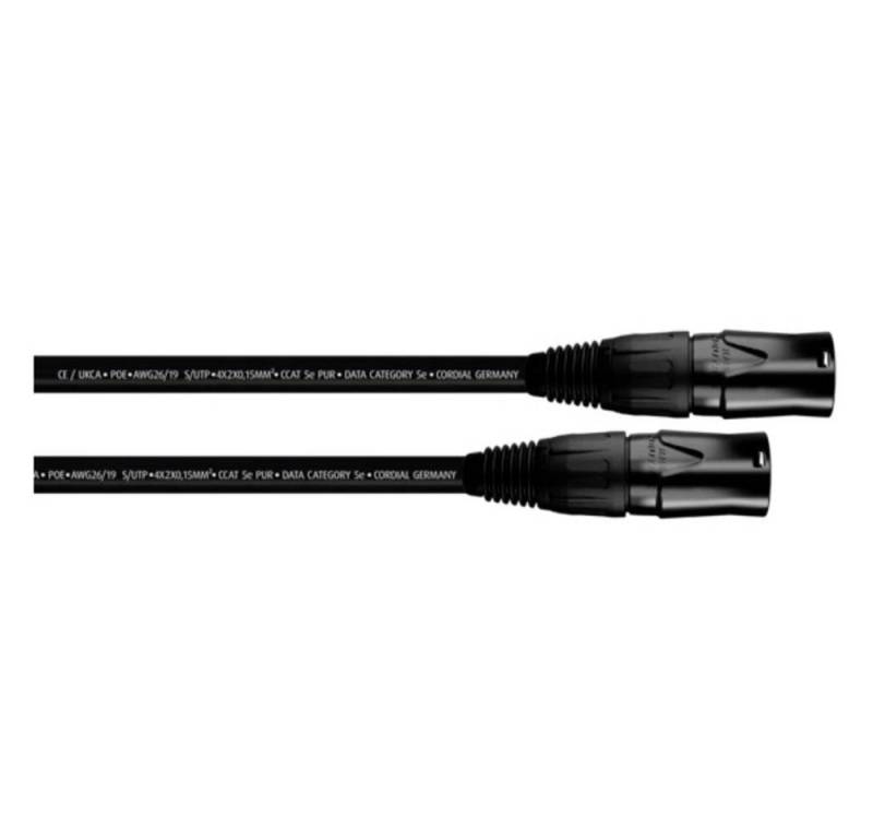 Cordial 0.3 m CCAT 5e PUR, NEUTRIK® 2 x NE8MXB1 LAN-Kabel von Cordial