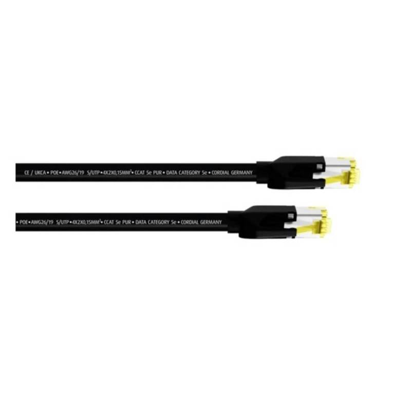 Cordial 0.3 m CCAT 5e PUR, RJ 45 / RJ 45 Normalbelegung LAN-Kabel von Cordial
