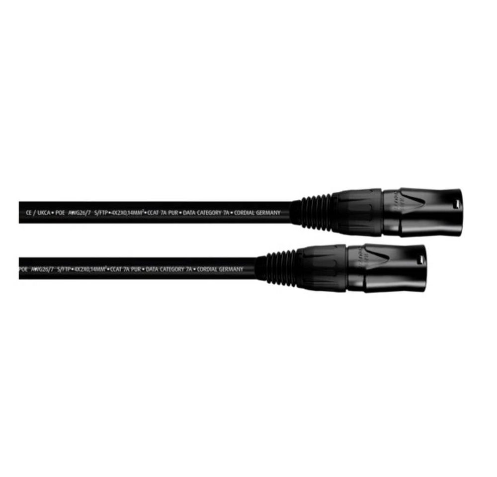 Cordial 15.0 m CCAT 7A PUR, NEUTRIK® 2 x NE8MXB1 LAN-Kabel von Cordial