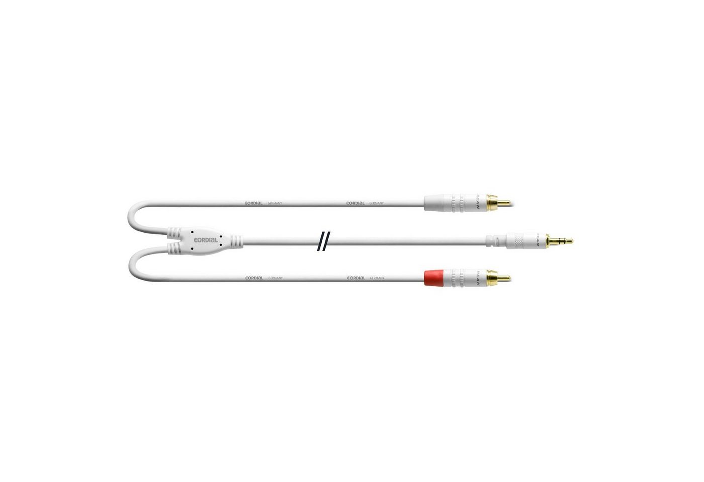 Cordial Audio-Kabel, CFY 1.5 WCC-SNOW Y-Adapterkabel 1,5 m - Insertkabel von Cordial