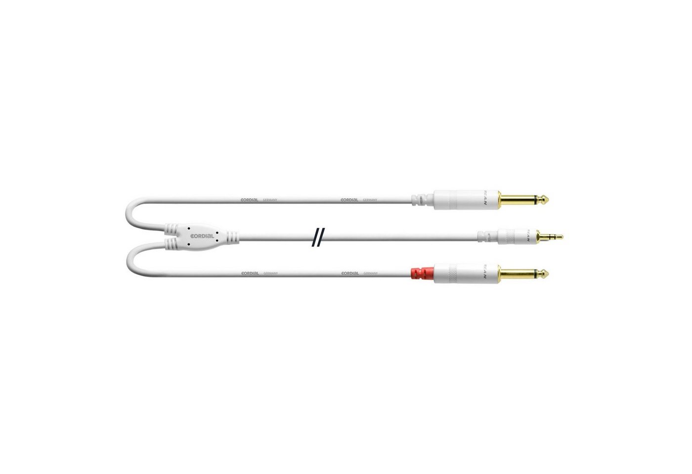Cordial Audio-Kabel, CFY 3 WPP-SNOW Y-Adapterkabel 3 m - Insertkabel von Cordial