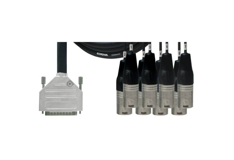 Cordial Audio-Kabel, Economy Multicore D-Sub/XLRm 8-fach, Rean Stecker, 1,5m - Analoge Mu von Cordial