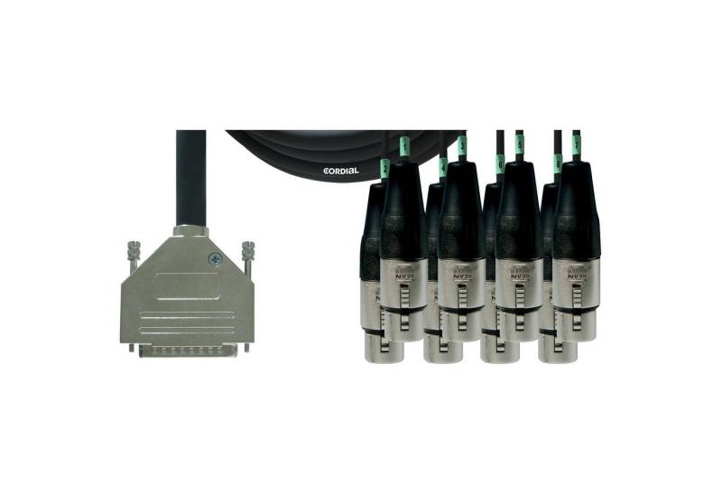 Cordial Audio-Kabel, Intro Multicore D-Sub/XLRf 8-fach, Rean Stecker, 1,5m - Analoge von Cordial