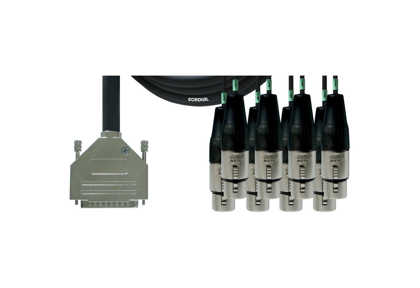 Cordial Audio-Kabel, Intro Multicore D-Sub/XLRf 8-fach, Rean Stecker, 3,0m - Analoge Cordial Audio-Kabel, Intro Multicore D-Sub/XLRf 8-fach, Rean Stecker, 3,0m - Analoge von Cordial