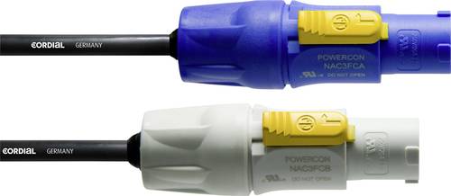 Cordial CFCA 1,5 FCB Strom Anschlusskabel [1x PowerCon-Stecker - 1x PowerCon-Stecker] 1.50m Blau, We von Cordial