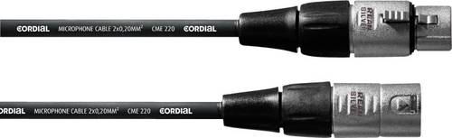 Cordial CFM 0,5 FM XLR Verbindungskabel [1x XLR-Buchse - 1x XLR-Stecker] 0.50m Schwarz von Cordial