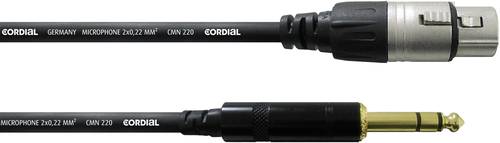 Cordial CFM 3 FV XLR Verbindungskabel [1x XLR-Buchse - 1x Klinkenstecker 6.35 mm] 3.00m Schwarz von Cordial