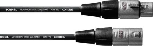 Cordial CFM1FM XLR Verbindungskabel [1x XLR-Buchse - 1x XLR-Stecker] 1.00m Schwarz von Cordial