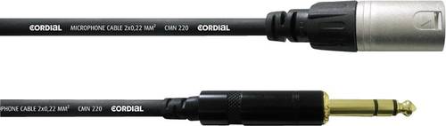 Cordial CFM3MV XLR Adapterkabel [1x XLR-Stecker - 1x Klinkenstecker 6.35 mm] 3.00m Schwarz von Cordial