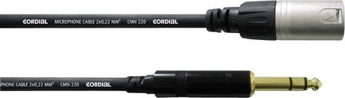 Cordial CFM6MV XLR Adapterkabel [1x XLR-Stecker - 1x Klinkenstecker 6.35 mm] 6.00m Schwarz von Cordial