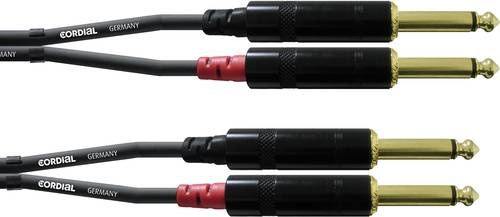 Cordial CFU 1,5 PP Audio Adapterkabel [2x Klinkenstecker 6.35mm - 2x Klinkenstecker 6.35 mm] 1.50m S von Cordial