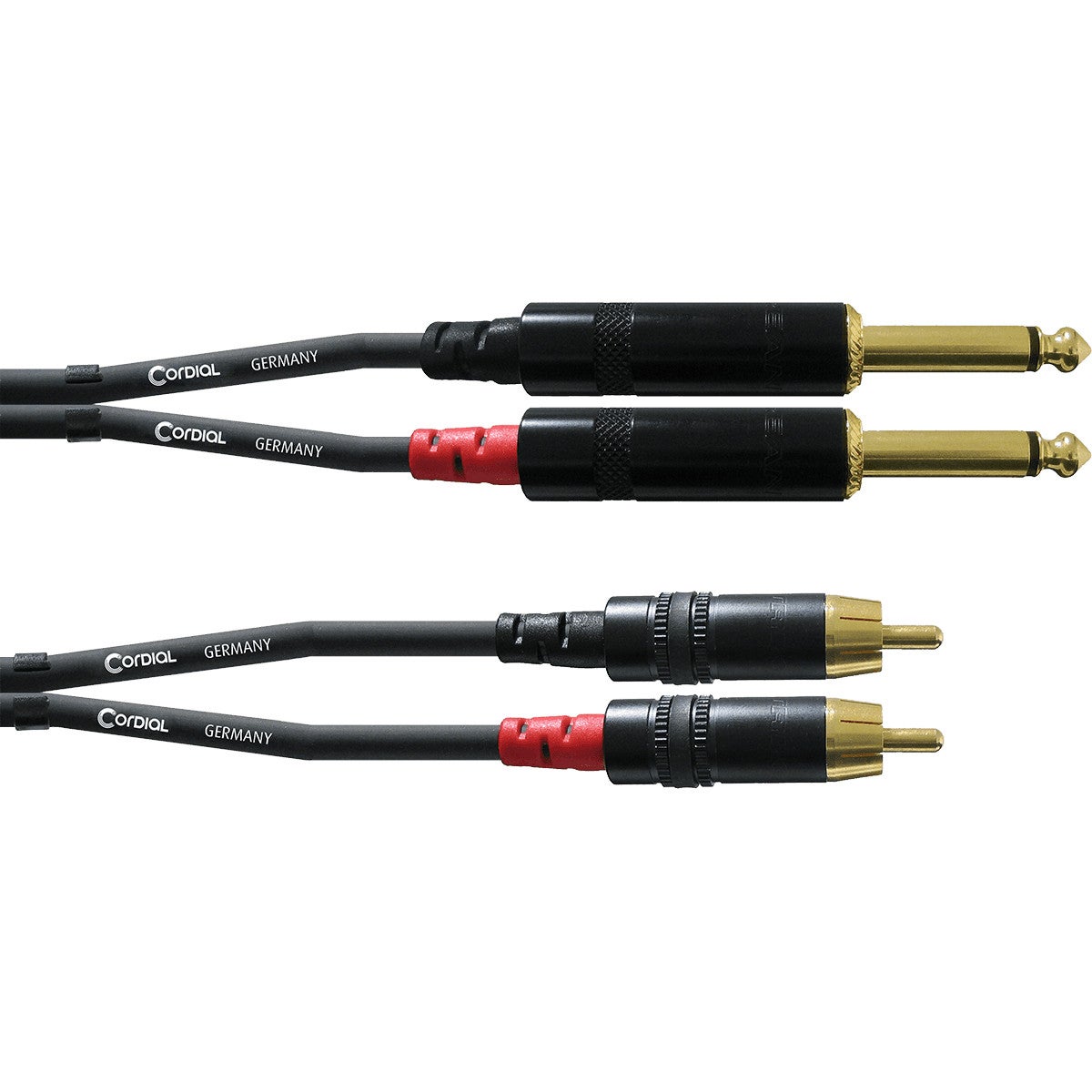 Cordial CFU3PC Intro 2x 6.3 mm TS jack - 2x RCA, metre Cordial CFU3PC Intro 2x 6.3 mm TS jack - 2x RCA, metre von Cordial