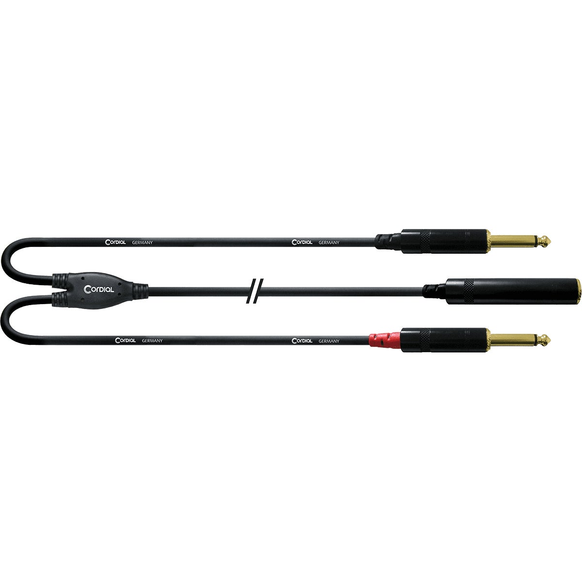Cordial CFY0.3KPP Intro TRS F Jack to 2x TS M Jack Cable, 0.3m Cordial CFY0.3KPP Intro TRS F Jack to 2x TS M Jack Cable, 0.3m von Cordial